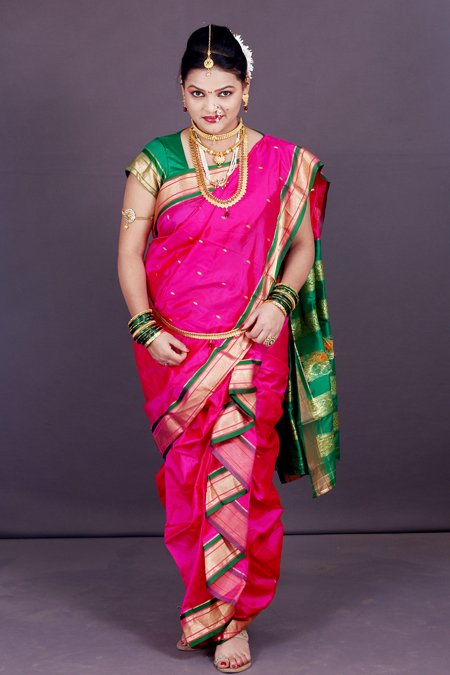 Brahmin style outlet saree